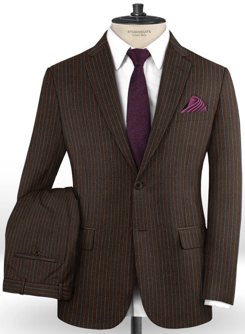 Caccioppoli Dapper Dandy Pinoza Brown Wool Suit - StudioSuits