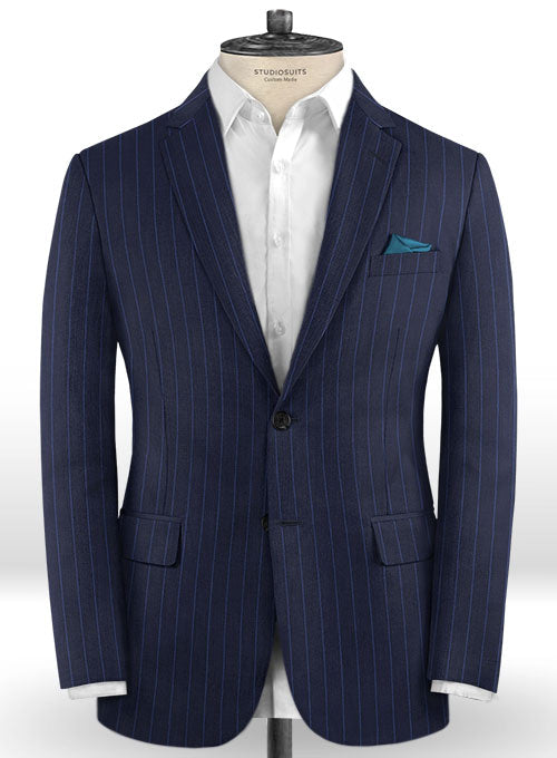 Caccioppoli Dapper Dandy Lerci Navy Blue Wool Suit - StudioSuits