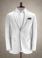 Caccioppoli Canvas White Cotton Suit - StudioSuits