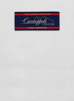 Caccioppoli Canvas White Cotton Suit - StudioSuits