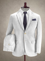 Caccioppoli Canvas White Cotton Suit - StudioSuits