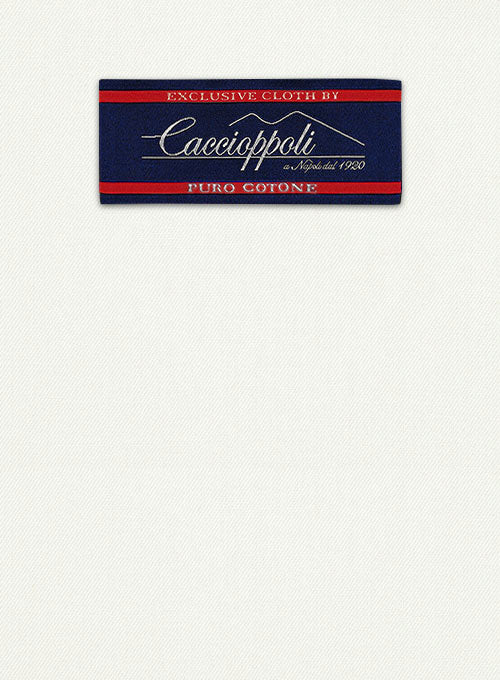 Caccioppoli Cotton Gabardine Off White Suit - StudioSuits