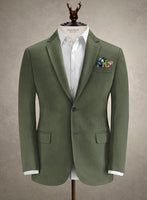 Caccioppoli Cotton Gabardine Oak Green Suit - StudioSuits