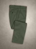 Caccioppoli Cotton Gabardine Oak Green Suit - StudioSuits