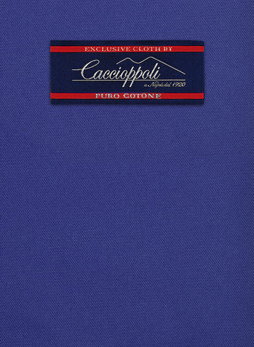 Caccioppoli Cotton Drill Cobalt Blue Suit - StudioSuits