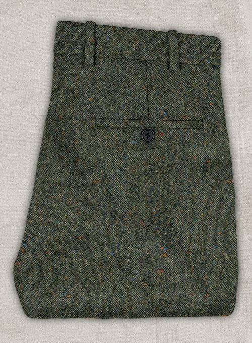 Caccioppoli Donegal Green Tweed Pants - StudioSuits