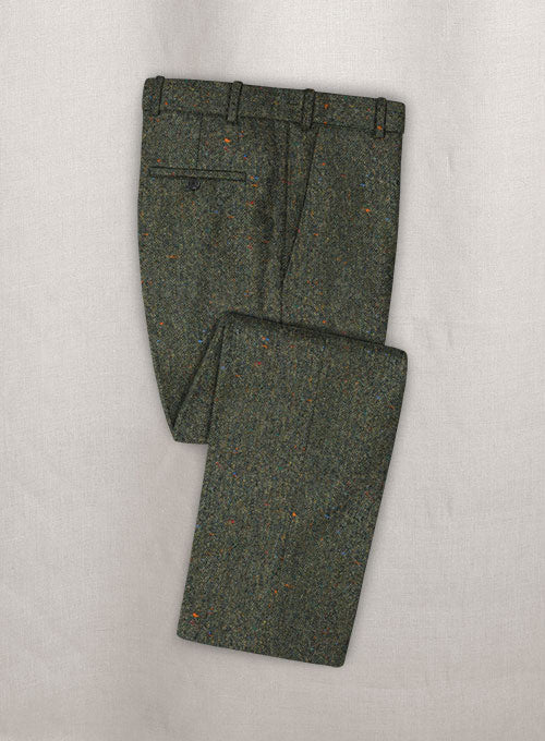 Caccioppoli Donegal Green Tweed Pants - StudioSuits