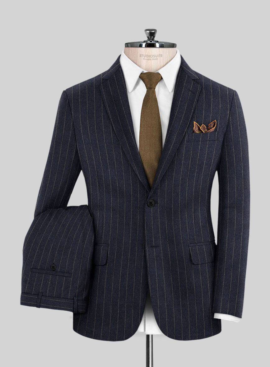 Caccioppoli Paollo Dark Blue Wool Suit - StudioSuits