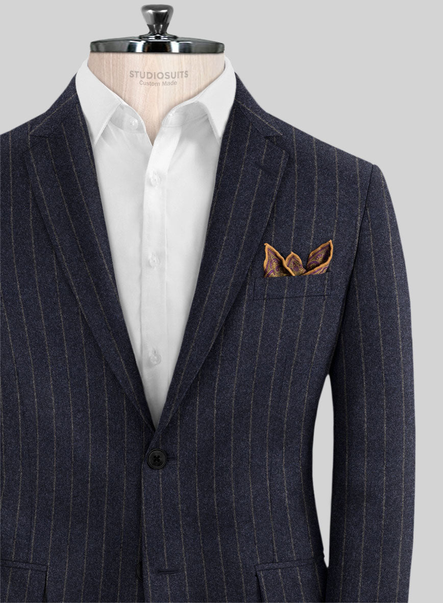Caccioppoli Paollo Dark Blue Wool Suit - StudioSuits