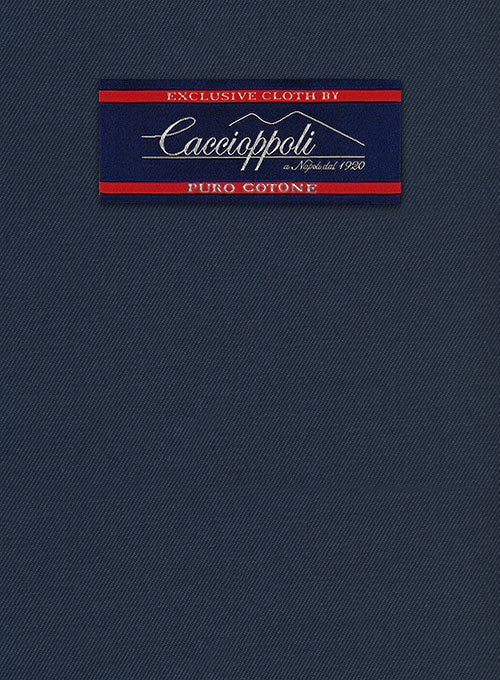 Caccioppoli Cotton Drill Deep Blue Suit - StudioSuits