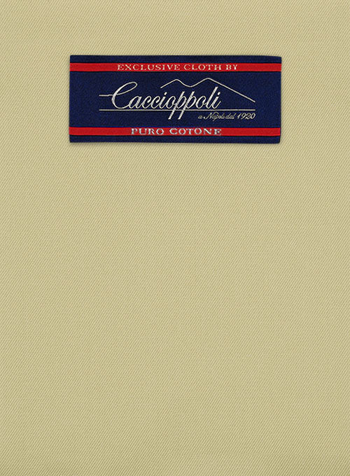 Caccioppoli Cotton Gabardine Ocean Khaki Pants - StudioSuits