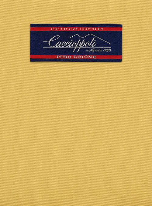 Caccioppoli Cotton Gabardine Yellow Jacket - StudioSuits
