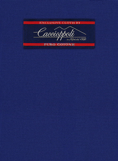 Caccioppoli Cotton Drill Sapphire Blue Suit - StudioSuits