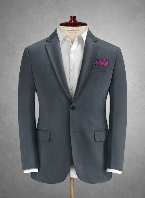 Caccioppoli Cotton Drill Gray Jacket - StudioSuits