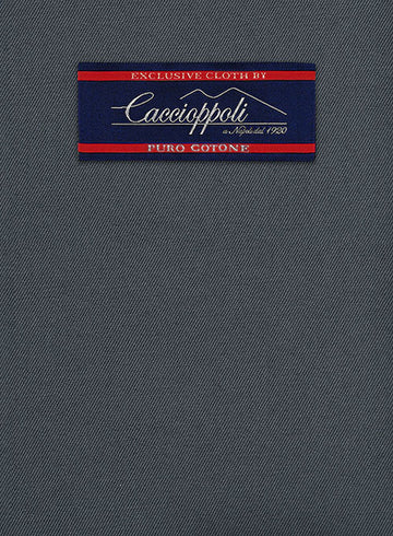 Caccioppoli Cotton Drill Gray Jacket - StudioSuits