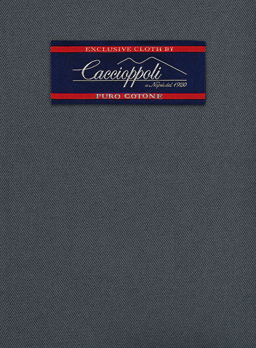 Caccioppoli Cotton Drill Gray Jacket - StudioSuits