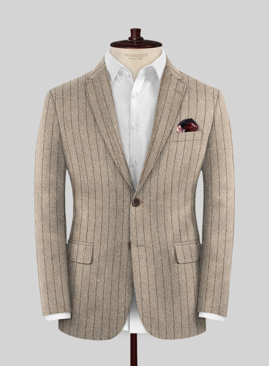 Caccioppoli Acabel Brown Wool Jacket - StudioSuits