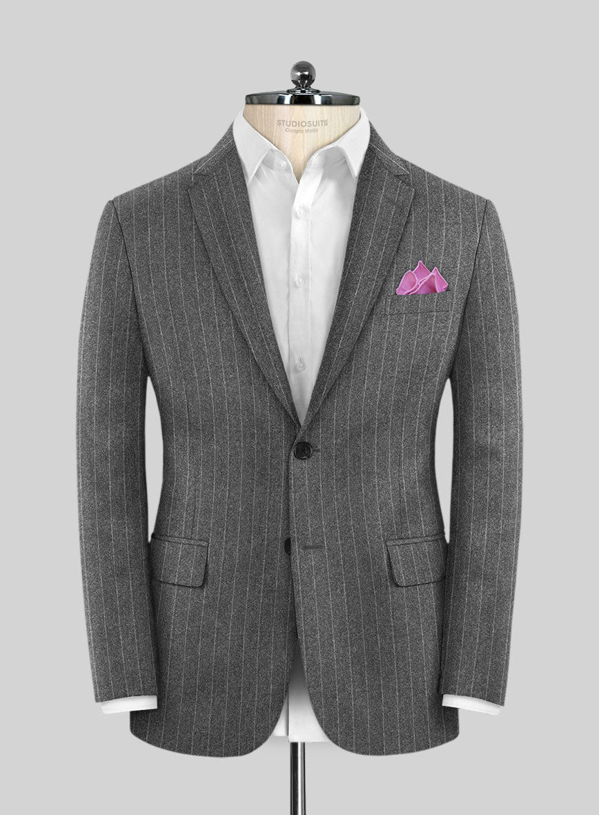 Caccioppoli Laudi Light Gray Wool Jacket - StudioSuits