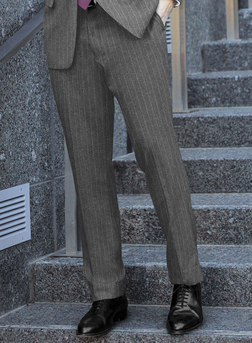 Caccioppoli Laudi Light Gray Wool Pants - StudioSuits