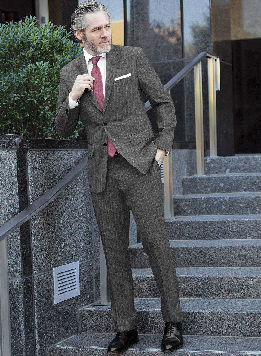 Caccioppoli Laudi Light Gray Wool Suit - StudioSuits