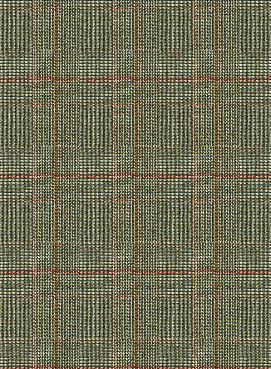 Caccioppoli Omari Glen Green Wool Pants - StudioSuits