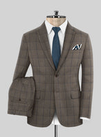 Caccioppoli Orenzo Brown Wool Suit - StudioSuits