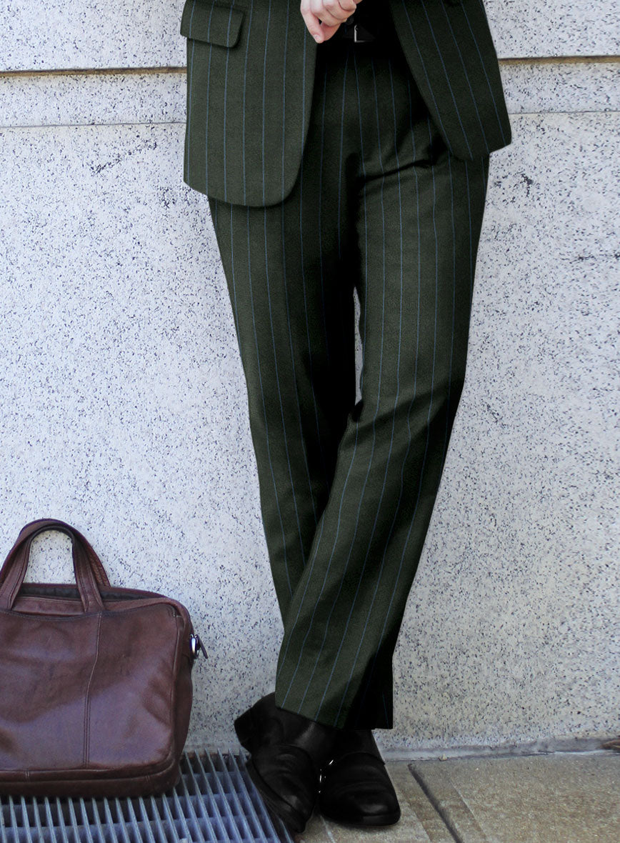 Caccioppoli Orgi Green Wool Pants - StudioSuits