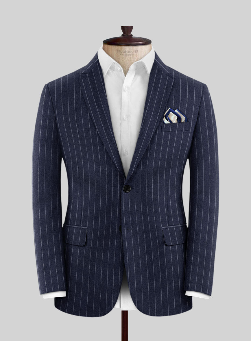 Caccioppoli Reilla Blue Wool Jacket - StudioSuits