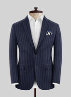 Caccioppoli Reilla Blue Wool Jacket - StudioSuits
