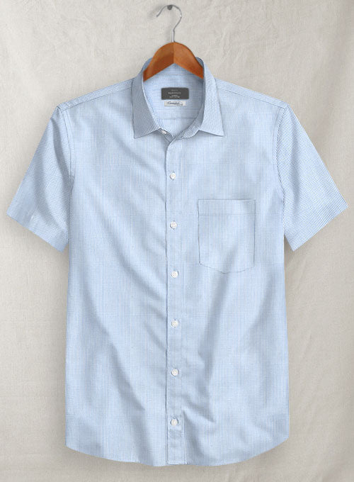 Caccioppoli Blue Checks Shirt - StudioSuits
