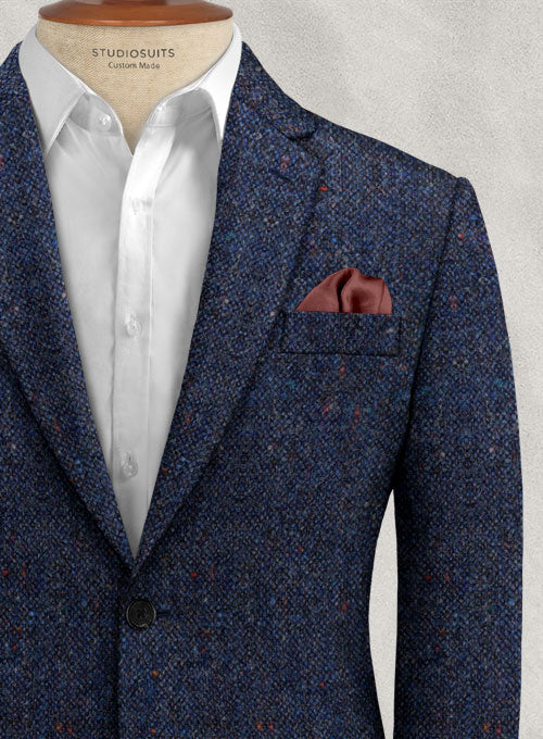 Caccioppoli Donegal Blue Tweed Jacket - StudioSuits