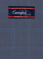 Caccioppoli Sun Dream Ronzi Blue Wool Silk Pants - StudioSuits