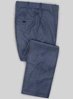 Caccioppoli Sun Dream Ronzi Blue Wool Silk Pants - StudioSuits