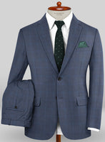Caccioppoli Sun Dream Ronzi Blue Wool Silk Suit - StudioSuits