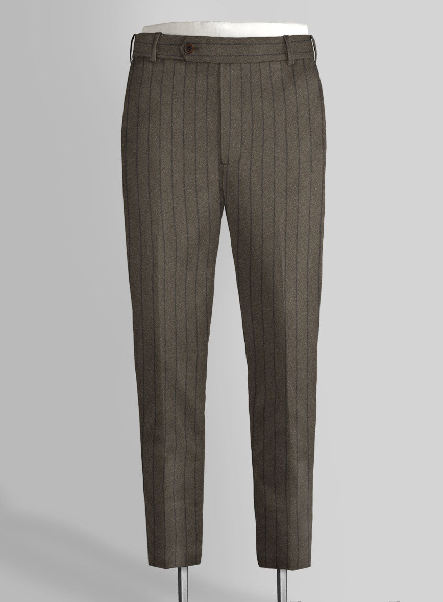 Caccioppoli Posa Dark Brown Wool Pants - StudioSuits