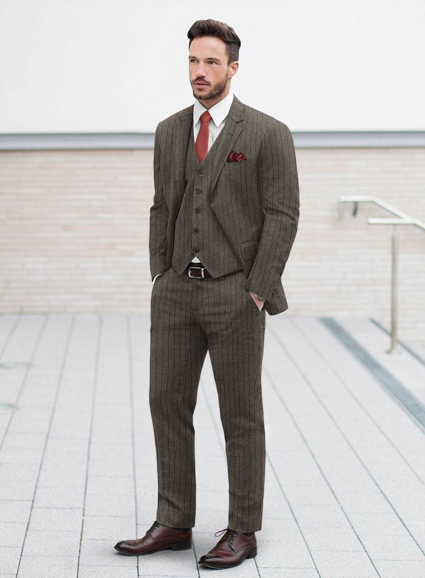 Caccioppoli Posa Dark Brown Wool Suit – StudioSuits