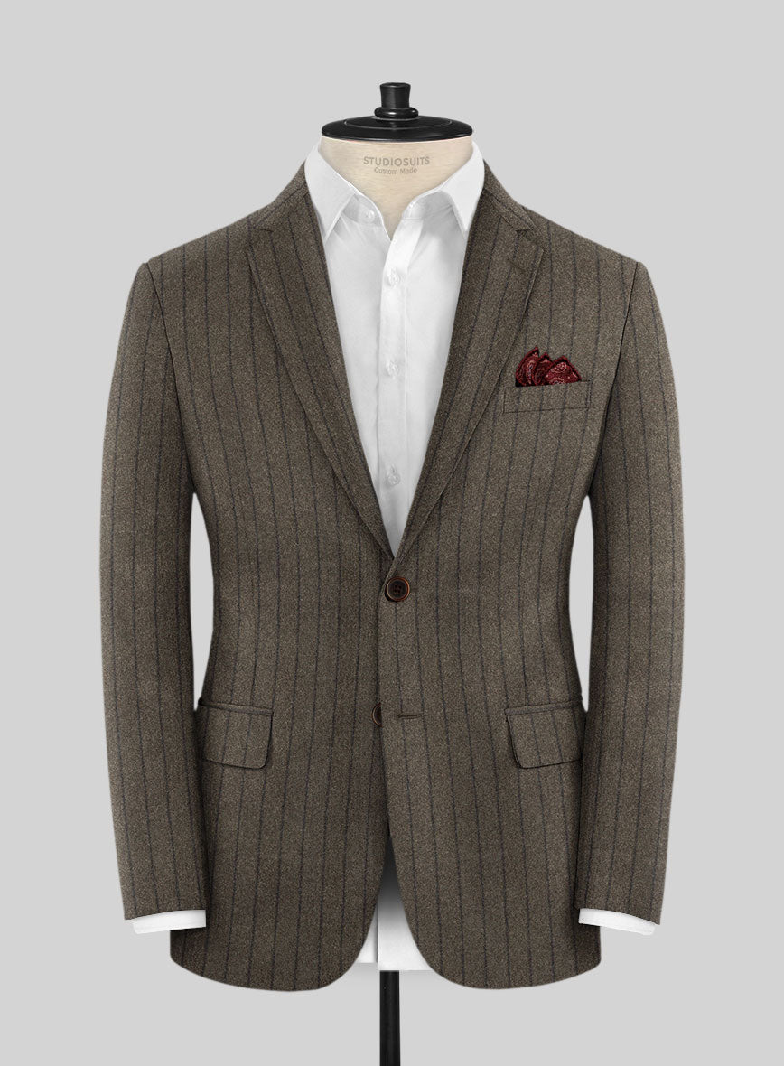 Caccioppoli Posa Dark Brown Wool Suit - StudioSuits