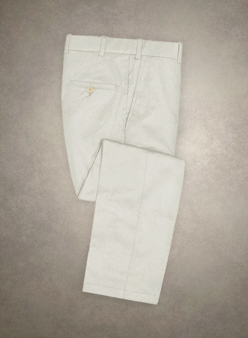 Caccioppoli Canvas Light Beige Cotton Pants - StudioSuits