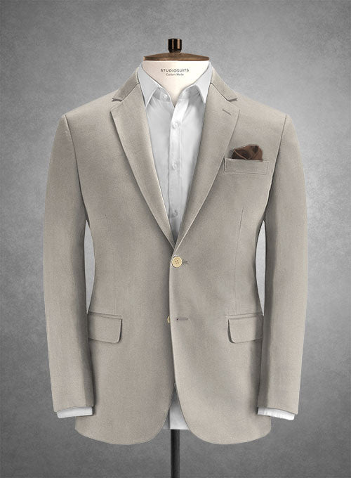 Caccioppoli Cotton Cashmere Beige Jacket - StudioSuits