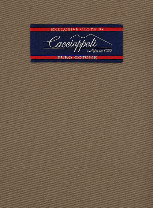 Caccioppoli Cotton Gabardine Brown Jacket - StudioSuits