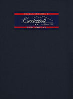 Caccioppoli Cotton Gabardine Navy Blue Pants - StudioSuits