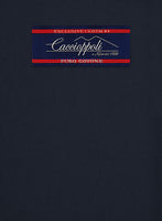 Caccioppoli Cotton Gabardine Navy Blue Pants - StudioSuits