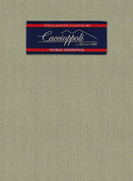 Caccioppoli Herringbone Solar Green Cotton Jacket - StudioSuits
