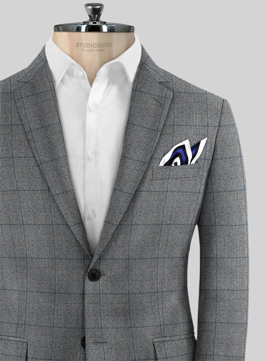 Caccioppoli Alnar Glen Gray Wool Jacket - StudioSuits