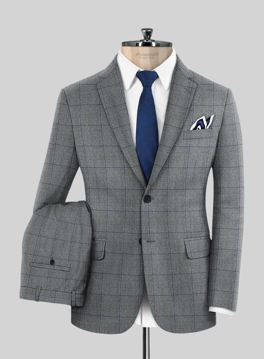 Caccioppoli Alnar Glen Gray Wool Suit - StudioSuits