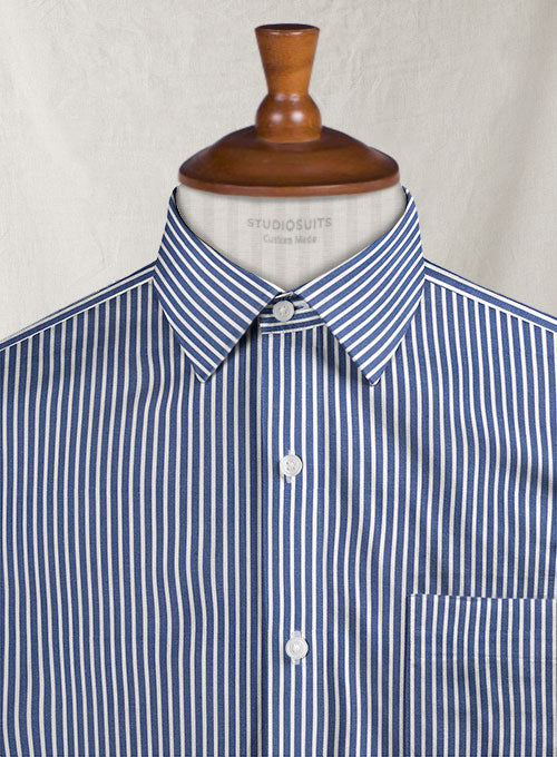 Caccioppoli Blue Stripe Shirt - StudioSuits