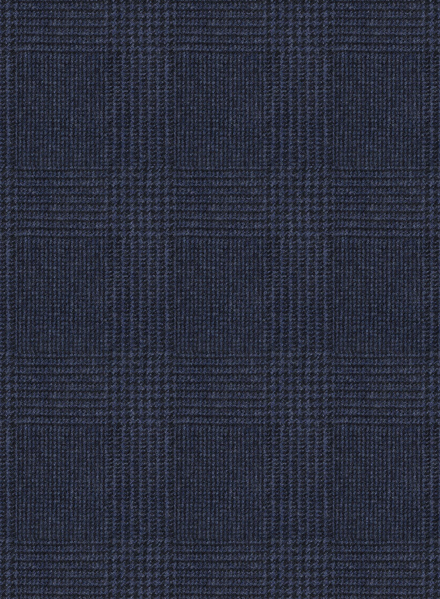 Caccioppoli Calic Glen Blue Wool Jacket - StudioSuits