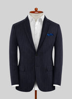 Caccioppoli Carman Navy Blue Wool Jacket - StudioSuits