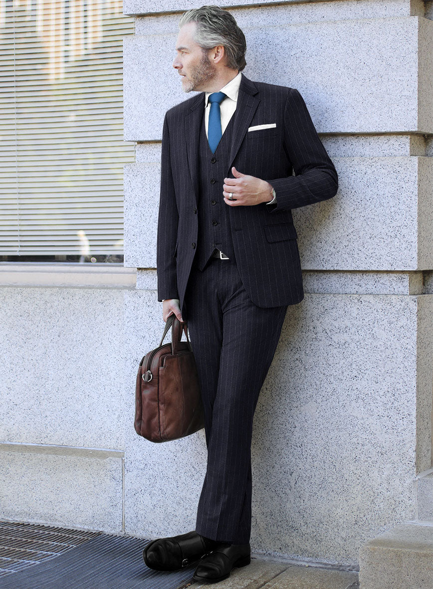 Caccioppoli Carman Navy Blue Wool Suit - StudioSuits