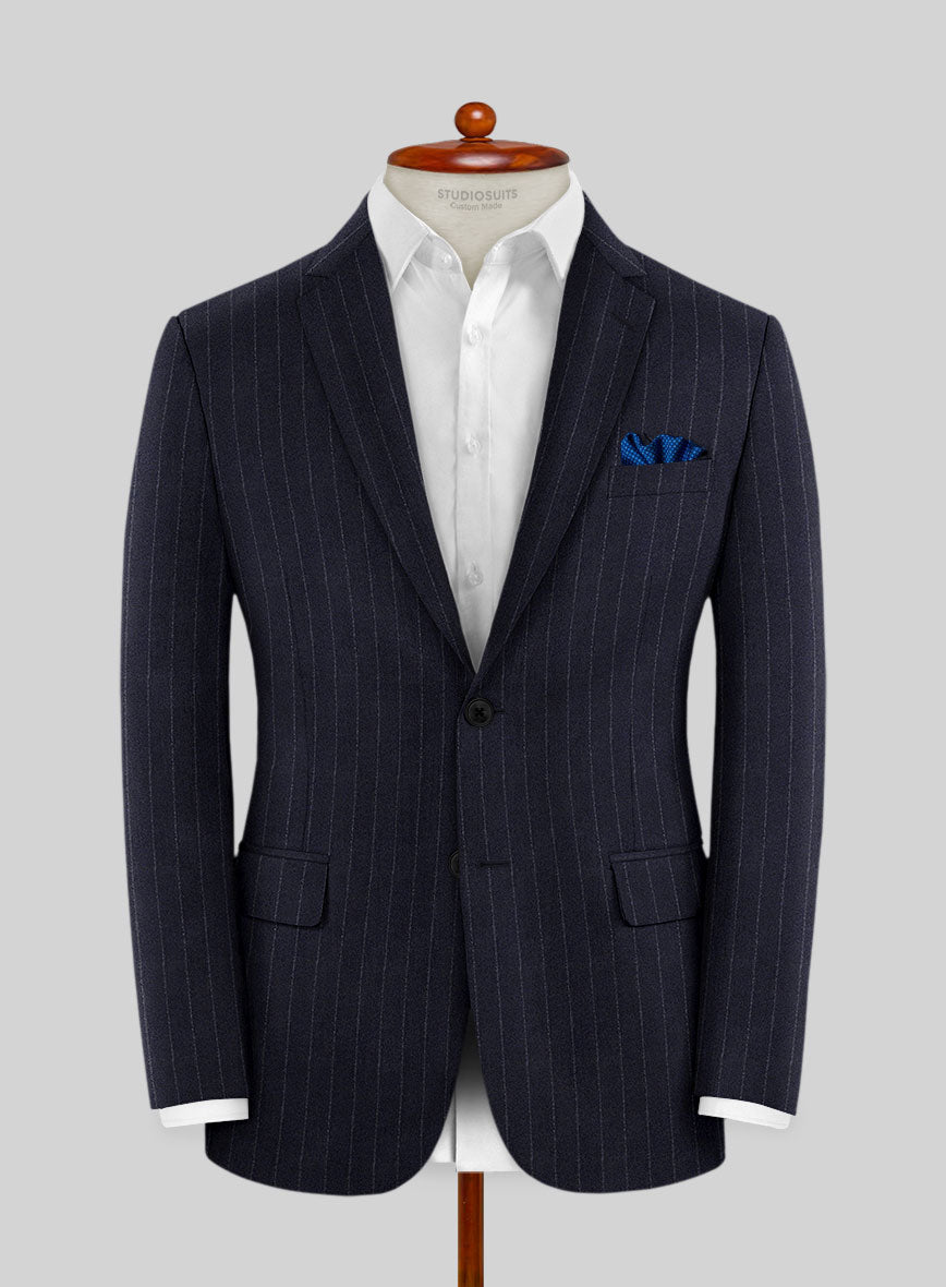 Caccioppoli Carman Navy Blue Wool Suit - StudioSuits
